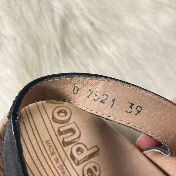 WONDERS Spain Leather Slingback Ankle Strap Snake Slide Sandal 39 EU US 8 Shoe - Picture 4 of 8